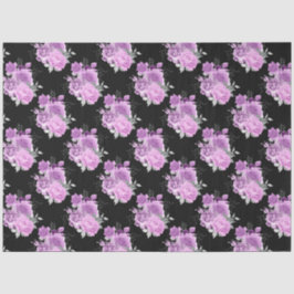 Design der lila und silbernen Blumenserie 19 Seidenpapier