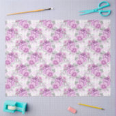 Design der lila und silbernen Blumenserie 3 Seidenpapier (Basteln)