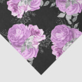 Design der lila und silbernen Blumenserie 5 Seidenpapier (Ausschnitt)