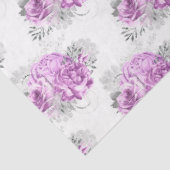 Design der lila und silbernen Blumenserie 6 Seidenpapier (Ausschnitt)