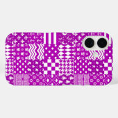 Design der lila, weiß gemischten Muster Case-Mate iPhone Hülle (Rückseite (Horizontal))