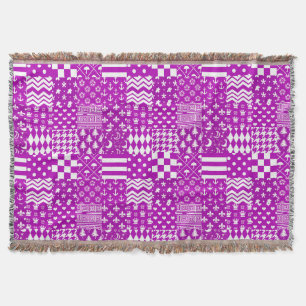 Design der lila, weiß gemischten Muster Decke