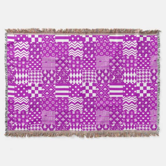 Design der lila, weiß gemischten Muster Decke (Vorderseite)