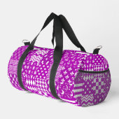 Design der lila, weiß gemischten Muster Duffle Bag (Rechte Ecke)