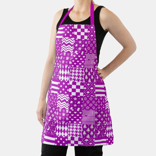 Design der lila, weiß gemischten Muster Schürze