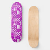 Design der lila, weiß gemischten Muster Skateboard (Vorderseite)