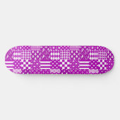Design der lila, weiß gemischten Muster Skateboard (Horizontal)