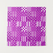 Design der lila, weiß gemischten Muster Wandteppich (Vorderseite (Horizontal))