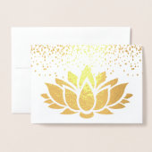 Design der Lotus-Blume Folienkarte (Vorderseite mit Umschlag)
