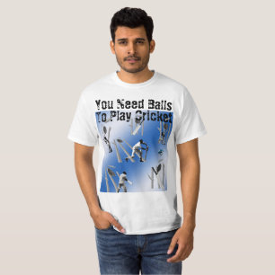 Design der lustigen Cricket-Spieler, T-Shirt