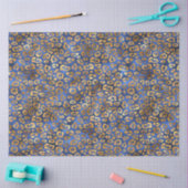 Design der Luxus-Blue- und Gold-Serie 3 Seidenpapier (Basteln)