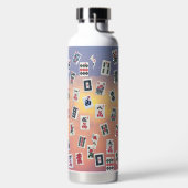 Design der MahJongg-Fliesen Trinkflasche (links)