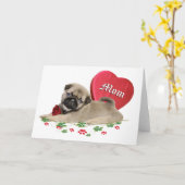 Design der Mama für adorable Mops Karte (Gelbe Blume)