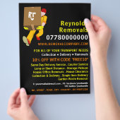 Design der Mannboxen entfernen, Werbung des Entfer Flyer (Hand)