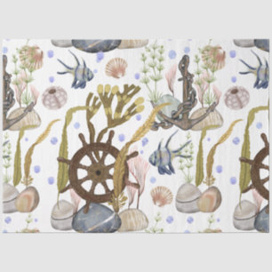 Design der maritimen Life-Serie 24 Gewebepapier Seidenpapier