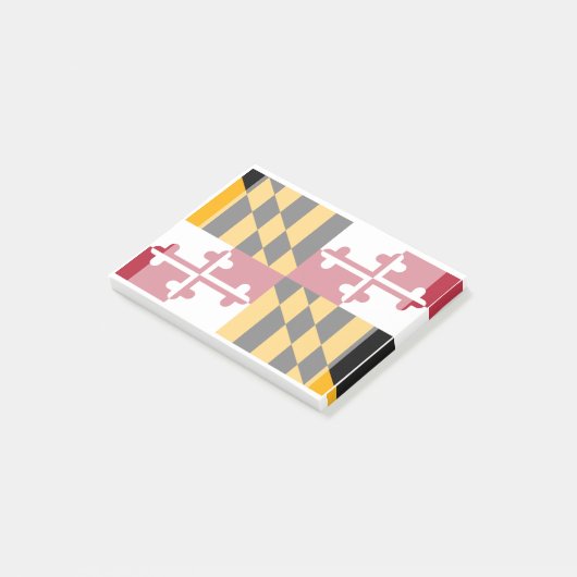 Design der Maryland-Staatsflagge Post-it Klebezettel (angewinkelt)