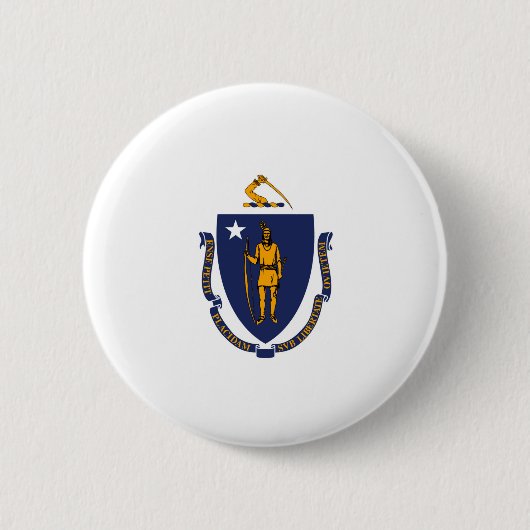 Design der Massachusetts-Staatsflagge Button (Vorderseite)