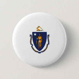 Design der Massachusetts-Staatsflagge Button