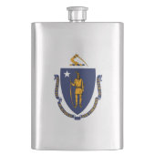 Design der Massachusetts-Staatsflagge Flachmann (Vorderseite)