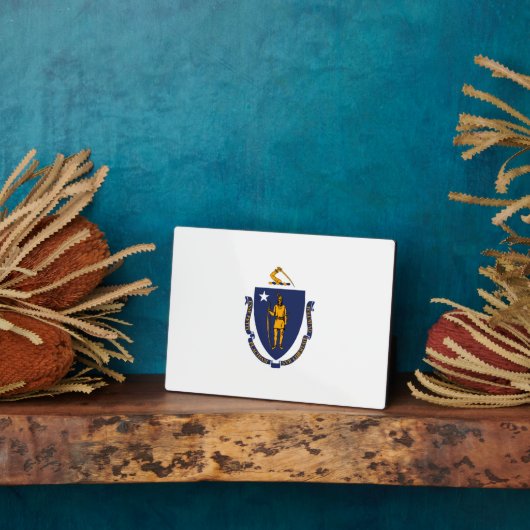 Design der Massachusetts-Staatsflagge Fotoplatte (Seite)