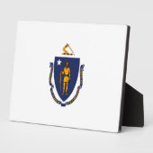 Design der Massachusetts-Staatsflagge Fotoplatte (Seite)