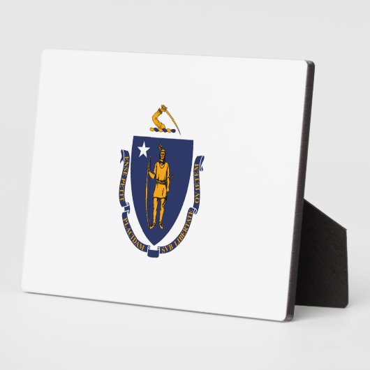 Design der Massachusetts-Staatsflagge Fotoplatte (Seite)