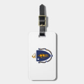 Design der Massachusetts-Staatsflagge Gepäckanhänger (Vorderseite vertikal)