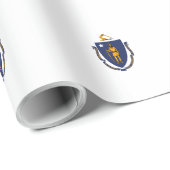 Design der Massachusetts-Staatsflagge Geschenkpapier (Rolleneckpunkt)
