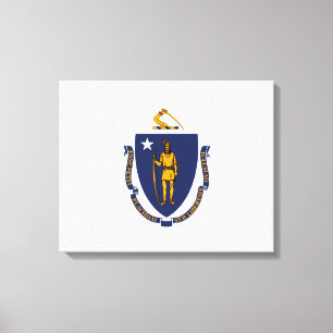 Design der Massachusetts-Staatsflagge Leinwanddruck