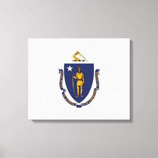 Design der Massachusetts-Staatsflagge Leinwanddruck (Vorderseite)