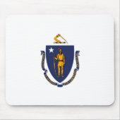 Design der Massachusetts-Staatsflagge Mousepad (Vorne)