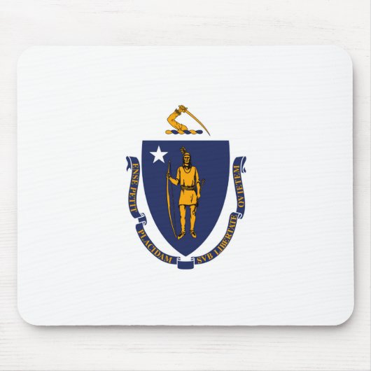 Design der Massachusetts-Staatsflagge Mousepad (Vorne)