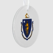 Design der Massachusetts-Staatsflagge Ornament (Vorderseite)