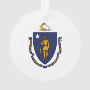 Design der Massachusetts-Staatsflagge Ornament