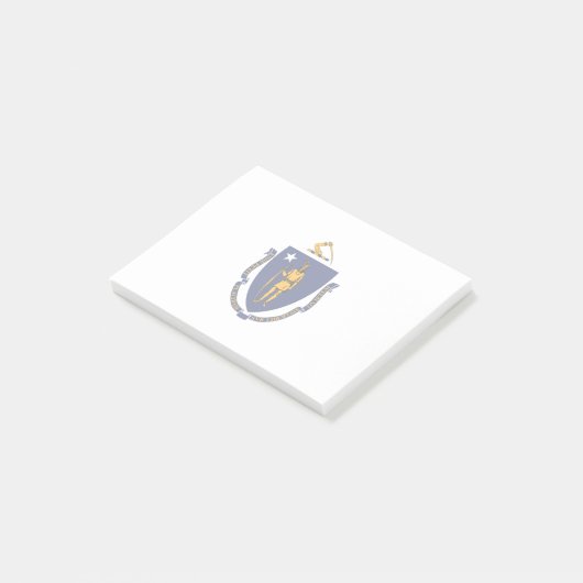 Design der Massachusetts-Staatsflagge Post-it Klebezettel (angewinkelt)
