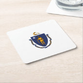 Design der Massachusetts-Staatsflagge Rechteckiger Pappuntersetzer (angewinkelt)