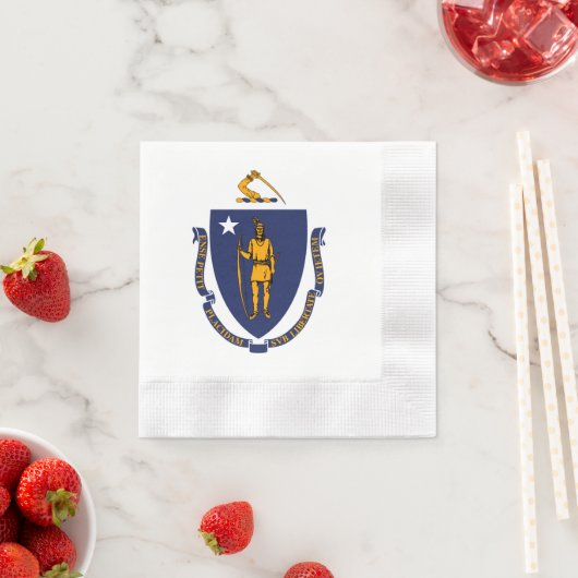 Design der Massachusetts-Staatsflagge Serviette (Beispiel)