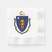 Design der Massachusetts-Staatsflagge Serviette (Vorderseite)