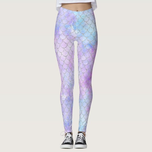 Design der Meerjungfrau-Galaxie-Serie 1 Leggings (Vorderseite)