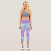 Design der Meerjungfrau-Galaxy-Serie 11 Capri Leggings (Vorderseite)