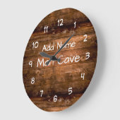 Design der Mens Man Höhle Große Wanduhr (Winkel)