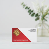 Design der Metallic Red and Gold Business Card Visitenkarte (Stehend Vorderseite)