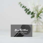 Design der Mikrofon-Visitenkarten-Vorlage Visitenkarte (Stehend Vorderseite)