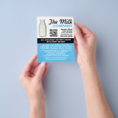 Design der Milchflaschen, Lieferung von Milch/Frau Flyer (Gruppe)