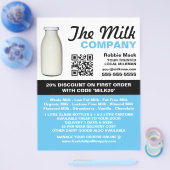 Design der Milchflaschen, Lieferung von Milch/Frau Flyer (Einzeln)