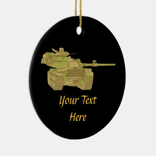 Design der militärischen Tanks der Camouflage Keramik Ornament (Rechts)