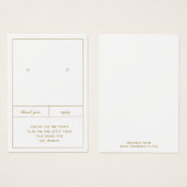Design der Minimalistischen Earring-Schmuckkarte (Vorne & Hinten)
