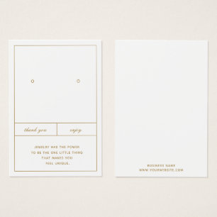 Design der Minimalistischen Earring-Schmuckkarte