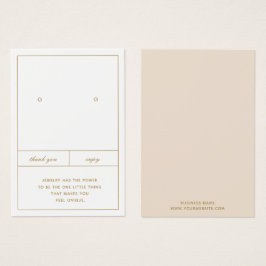 Design der Minimalistischen Earring-Schmuckkarte