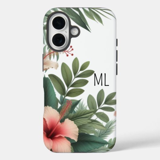 Design der monogram Island-Blume für tropischen Hi Case-Mate iPhone Hülle (Rückseite)